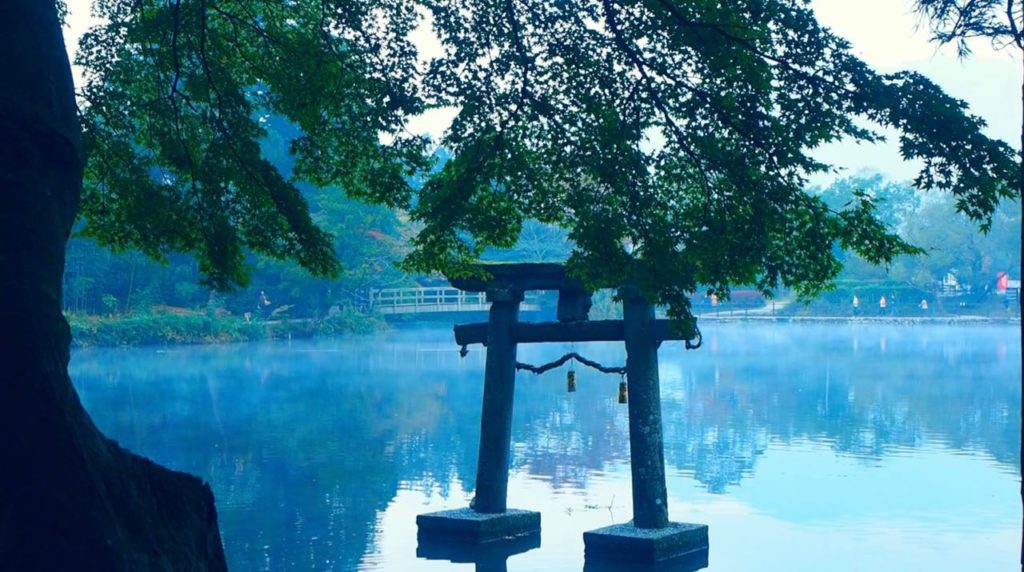 金鱗湖　天祖神社