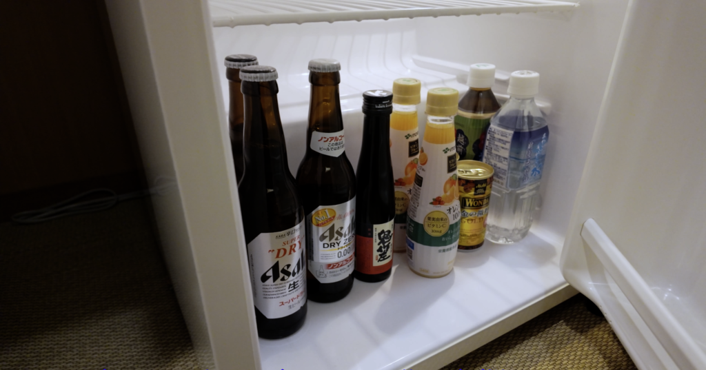 グランディア芳泉 部屋の冷蔵庫 フリードリンク